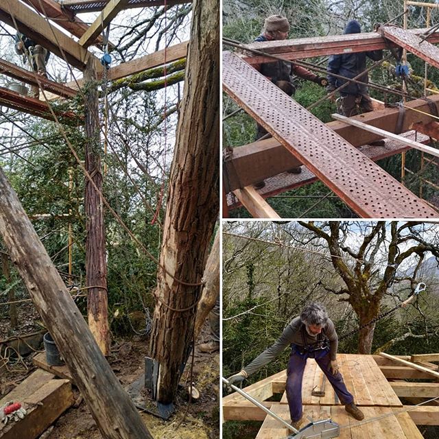 Construyendo la terraza #treehouse